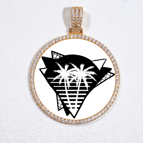 MEDIUM 3D CIRCLE CUSTOM PICTURE PENDANT