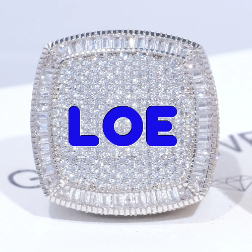 CUSTOM LETTER 3D ICED RING