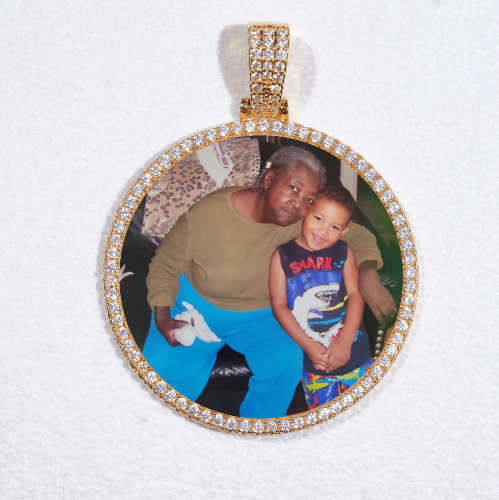 MEDIUM 3D CIRCLE CUSTOM PICTURE PENDANT