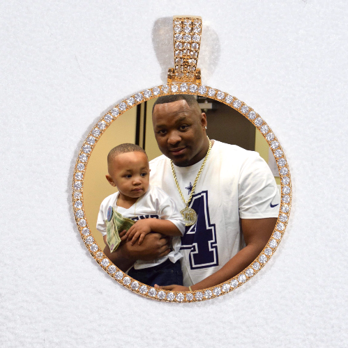 MEDIUM 3D CIRCLE CUSTOM PICTURE PENDANT