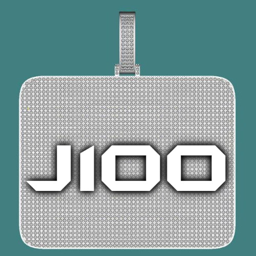 CUSTOM LETTER NECKLACE 3D BIG SQUARE