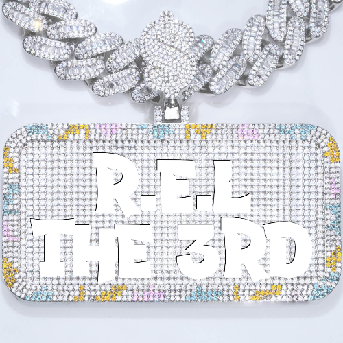 CUSTOM LETTER NECKLACE 3D COLORFUL SQUARE