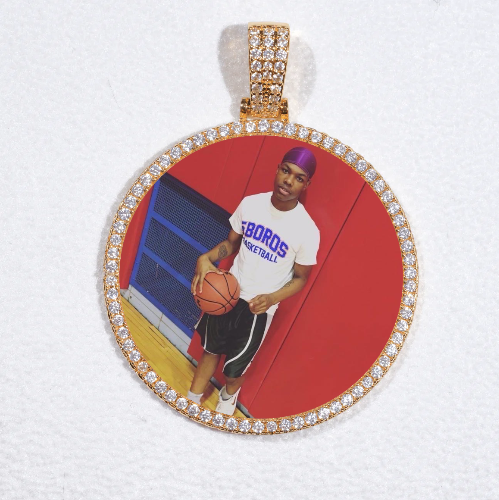 MEDIUM 3D CIRCLE CUSTOM PICTURE PENDANT