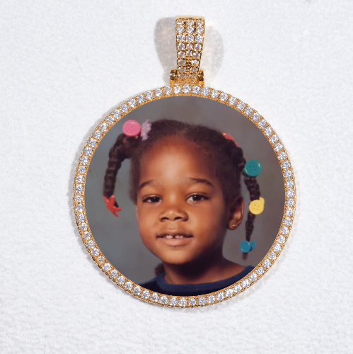MEDIUM 3D CIRCLE CUSTOM PICTURE PENDANT