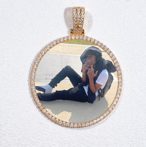 MEDIUM 3D CIRCLE CUSTOM PICTURE PENDANT