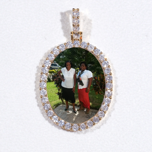 3D Oval Custom Picture Pendant