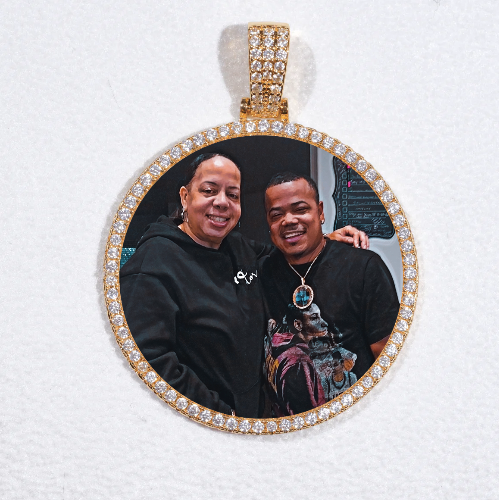 MEDIUM 3D CIRCLE CUSTOM PICTURE PENDANT