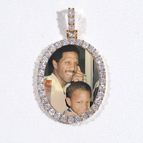 3D Oval Custom Picture Pendant