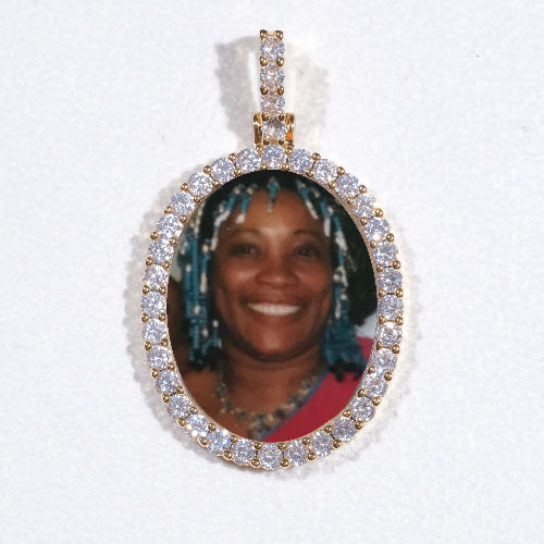 3D Oval Custom Picture Pendant