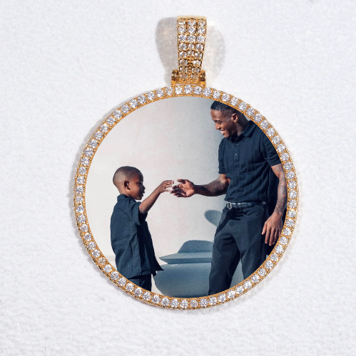MEDIUM 3D CIRCLE CUSTOM PICTURE PENDANT