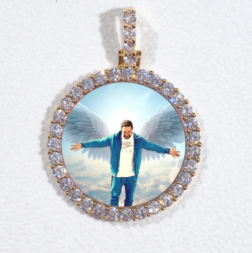 3D CIRCLE CUSTOM PICTURE PENDANT SMALL SIZE