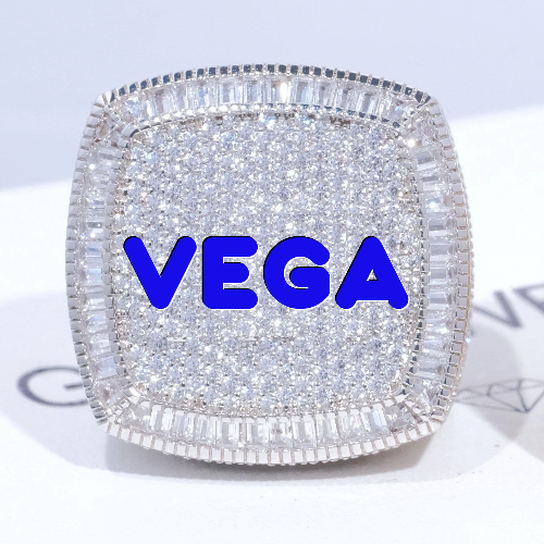 CUSTOM LETTER 3D ICED RING