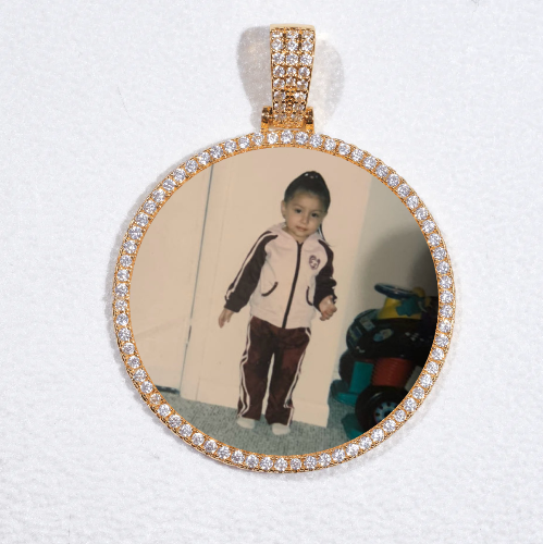 MEDIUM 3D CIRCLE CUSTOM PICTURE PENDANT