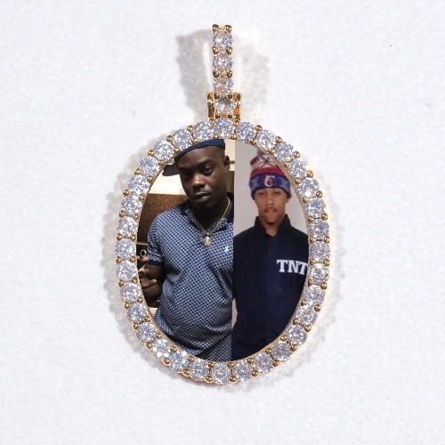 3D Oval Custom Picture Pendant