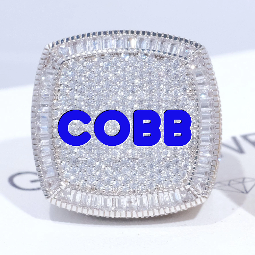 CUSTOM LETTER 3D ICED RING