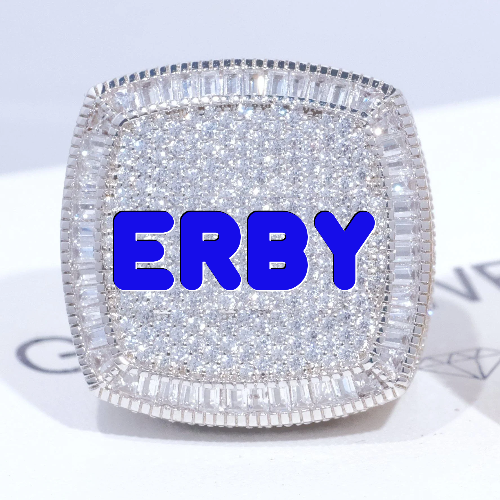 CUSTOM LETTER 3D ICED RING