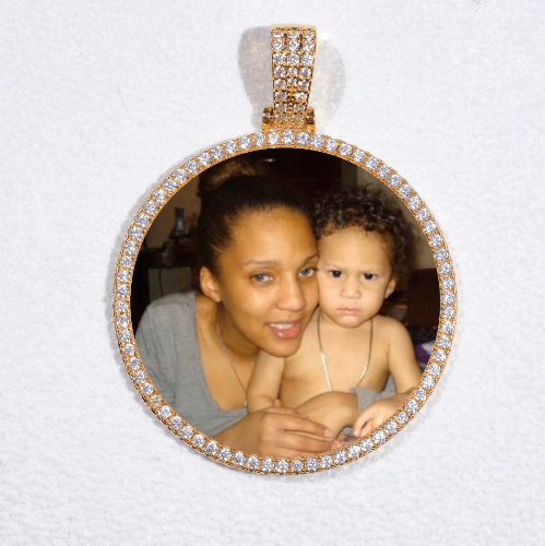 MEDIUM 3D CIRCLE CUSTOM PICTURE PENDANT