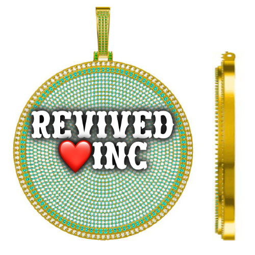 CUSTOM LETTER NECKLACE 3D BIG DISC