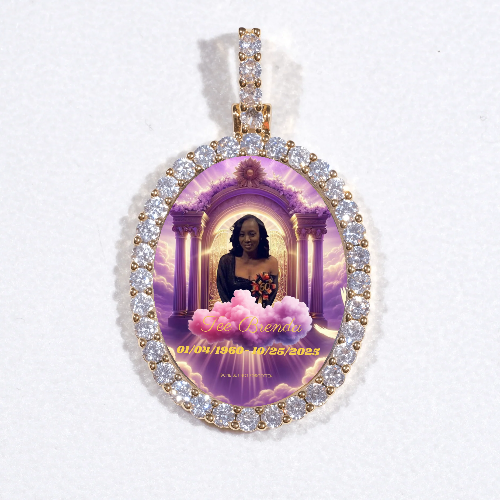 3D Oval Custom Picture Pendant
