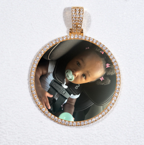 MEDIUM 3D CIRCLE CUSTOM PICTURE PENDANT