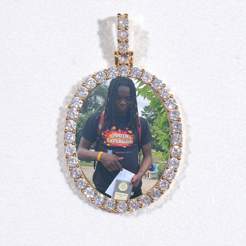 3D Oval Custom Picture Pendant