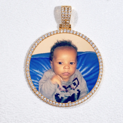 MEDIUM 3D CIRCLE CUSTOM PICTURE PENDANT