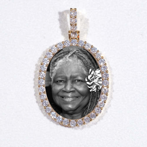 3D Oval Custom Picture Pendant