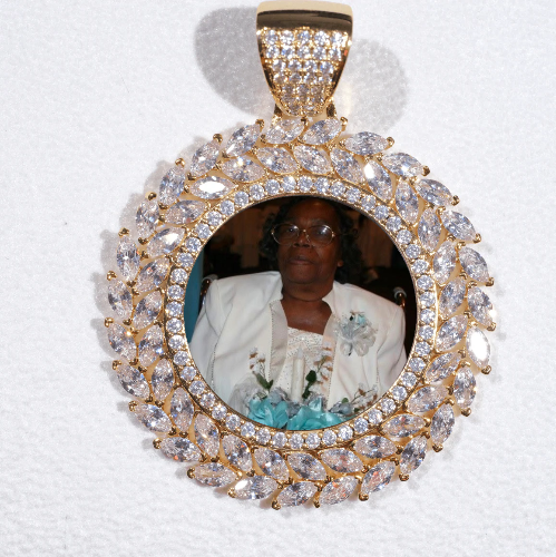 Large 3D Wheat Ear Custom Picture Pendant