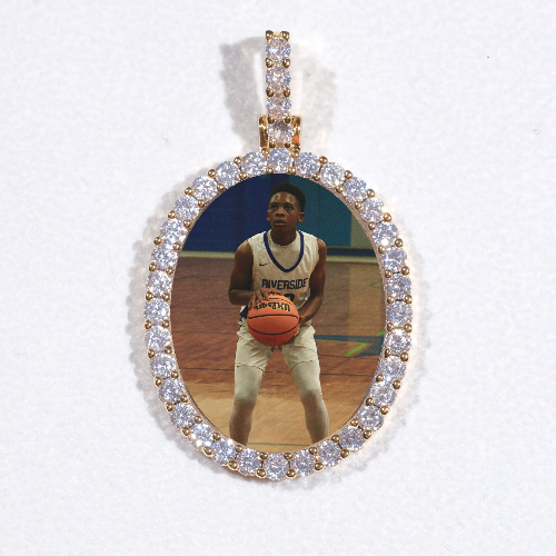3D Oval Custom Picture Pendant