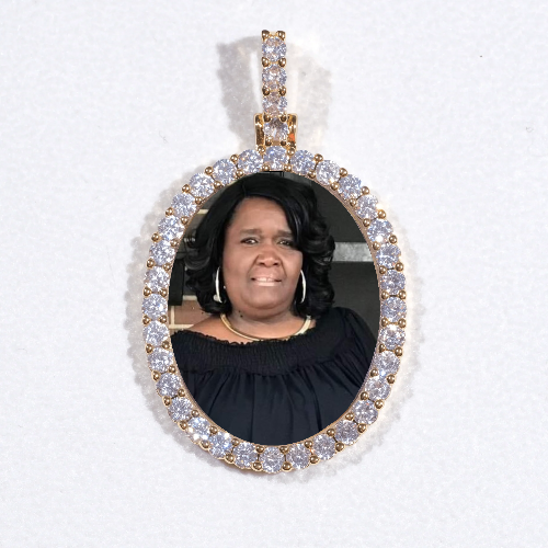 3D Oval Custom Picture Pendant