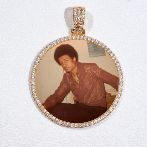 MEDIUM 3D CIRCLE CUSTOM PICTURE PENDANT