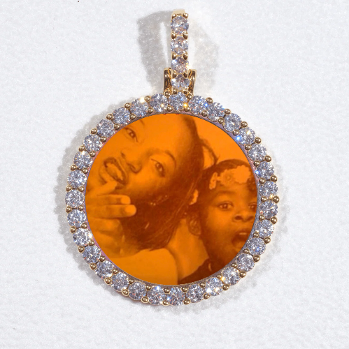 3D CIRCLE CUSTOM PICTURE PENDANT SMALL SIZE