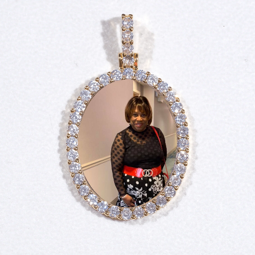 3D Oval Custom Picture Pendant