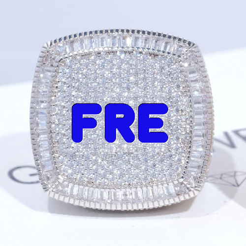 CUSTOM LETTER 3D ICED RING