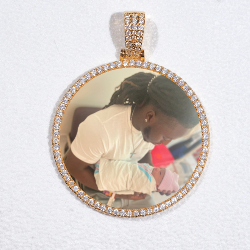 MEDIUM 3D CIRCLE CUSTOM PICTURE PENDANT