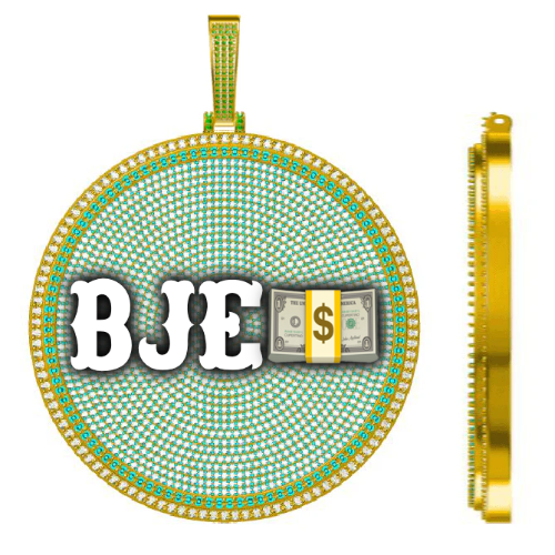 CUSTOM LETTER NECKLACE 3D BIG DISC