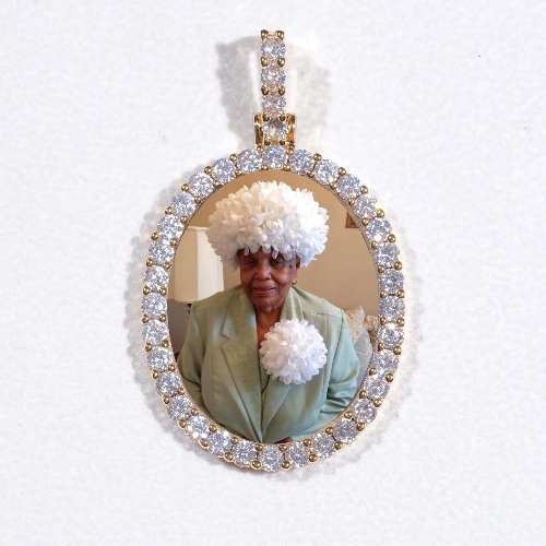3D Oval Custom Picture Pendant