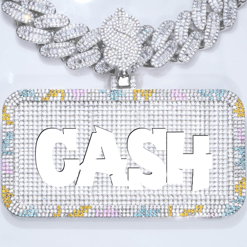 CUSTOM LETTER NECKLACE 3D COLORFUL SQUARE