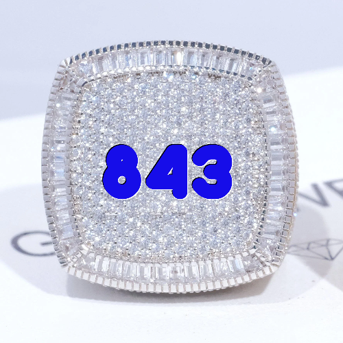 CUSTOM LETTER 3D ICED RING