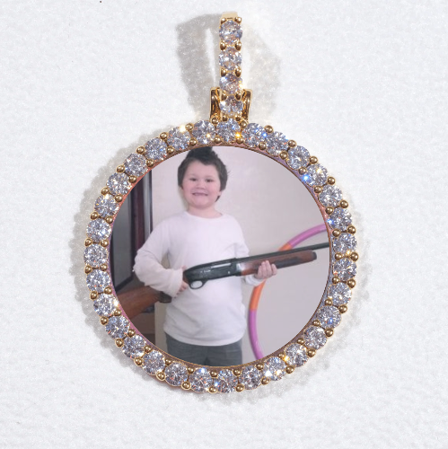 3D CIRCLE CUSTOM PICTURE PENDANT SMALL SIZE