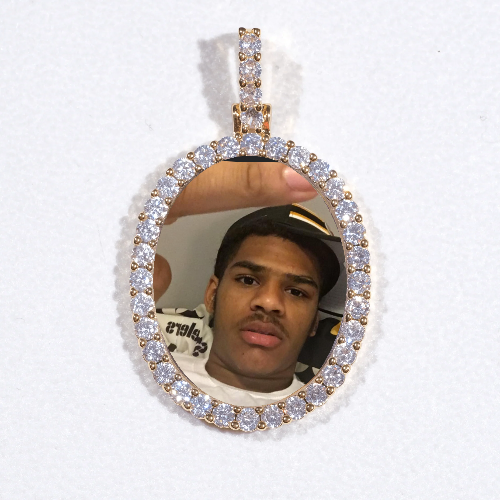 3D Oval Custom Picture Pendant