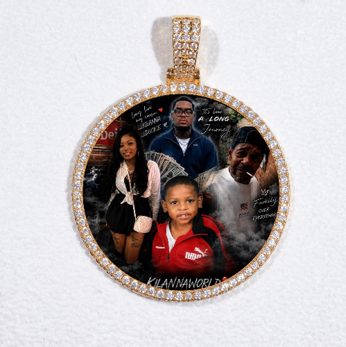 MEDIUM 3D CIRCLE CUSTOM PICTURE PENDANT