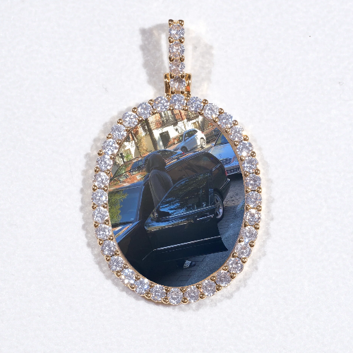 3D Oval Custom Picture Pendant