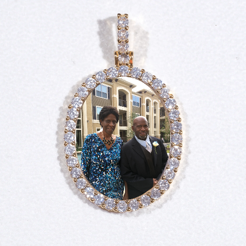 3D Oval Custom Picture Pendant