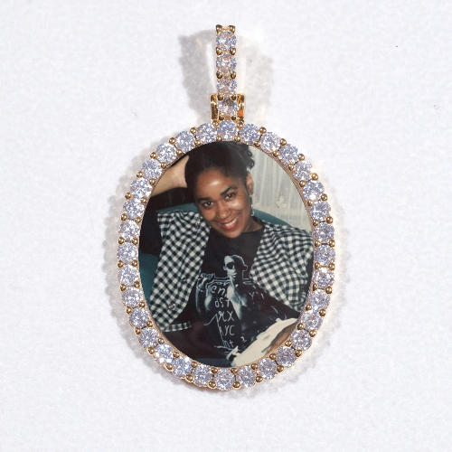 3D Oval Custom Picture Pendant