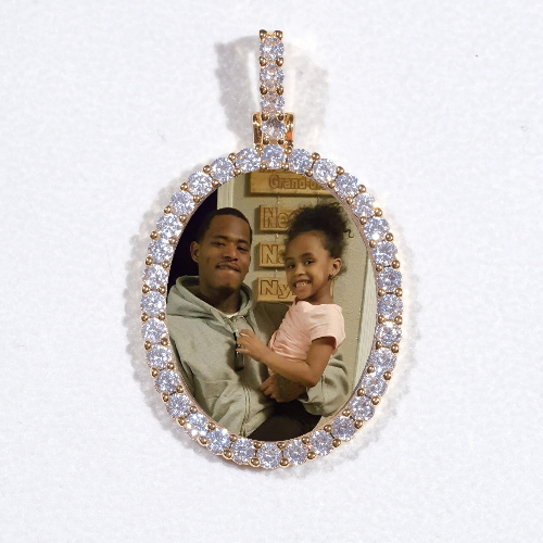 3D Oval Custom Picture Pendant