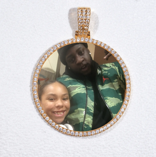 MEDIUM 3D CIRCLE CUSTOM PICTURE PENDANT