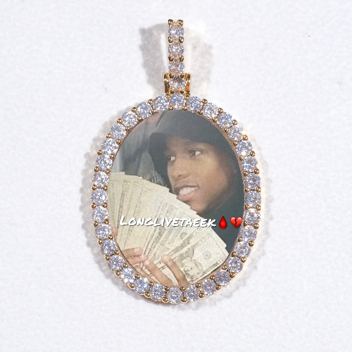 3D Oval Custom Picture Pendant