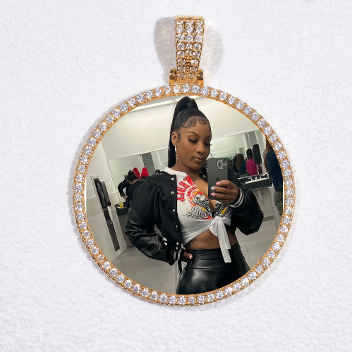 MEDIUM 3D CIRCLE CUSTOM PICTURE PENDANT