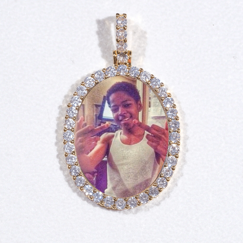 3D Oval Custom Picture Pendant